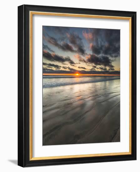 Beach Textures at Sunset in Carlsbad, Ca-Andrew Shoemaker-Framed Photographic Print