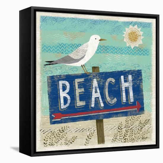 Beach Travel 2-Richard Faust-Framed Stretched Canvas