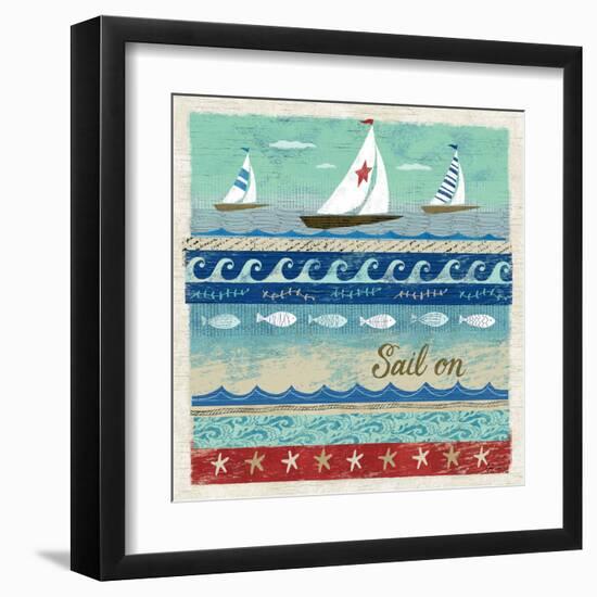 Beach Travel 3-Richard Faust-Framed Art Print