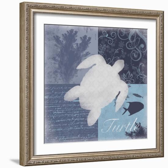 Beach Turtle-Lauren Gibbons-Framed Art Print