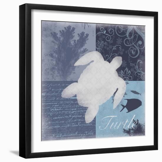 Beach Turtle-Lauren Gibbons-Framed Art Print