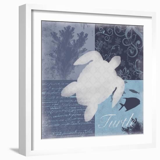 Beach Turtle-Lauren Gibbons-Framed Art Print