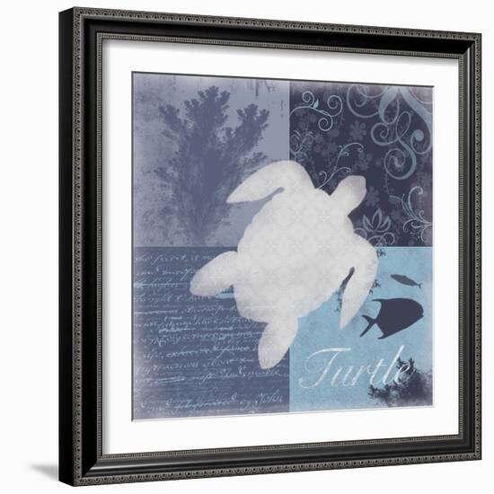 Beach Turtle-Lauren Gibbons-Framed Art Print