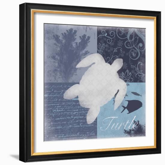 Beach Turtle-Lauren Gibbons-Framed Art Print