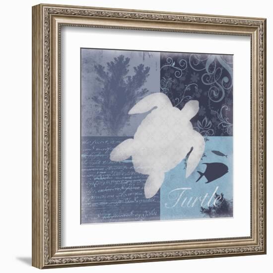 Beach Turtle-Lauren Gibbons-Framed Art Print