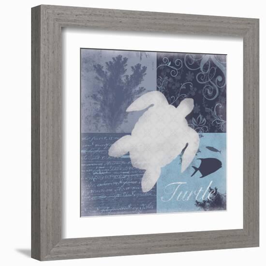 Beach Turtle-Lauren Gibbons-Framed Art Print