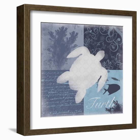 Beach Turtle-Lauren Gibbons-Framed Art Print