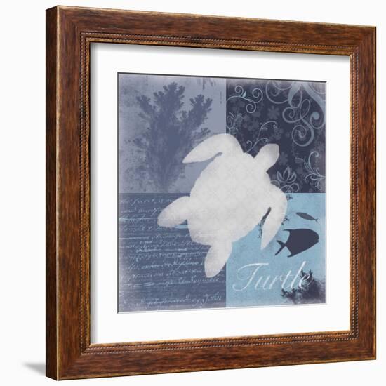 Beach Turtle-Lauren Gibbons-Framed Art Print