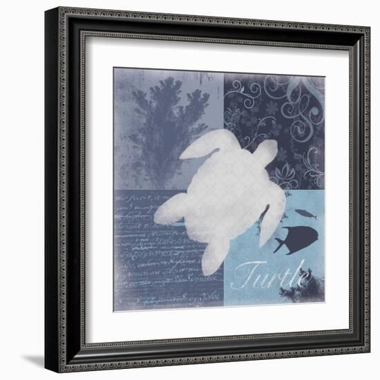 Beach Turtle-Lauren Gibbons-Framed Art Print