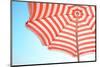 Beach Umbrella and Sky-Summer Photography-Mounted Art Print