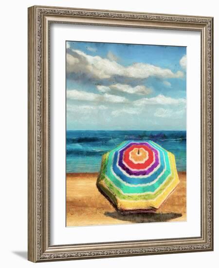 Beach Umbrella I-Alonzo Saunders-Framed Art Print