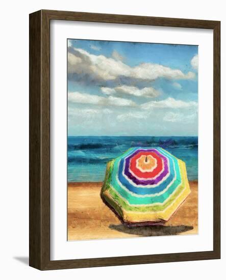 Beach Umbrella I-Alonzo Saunders-Framed Art Print