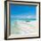 Beach Umbrella in the Maldives-John Harper-Framed Photographic Print