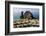 Beach umbrellas lining the beach in Monterosso al Mare, Cinque Terre, Italy.-Michael DeFreitas-Framed Photographic Print