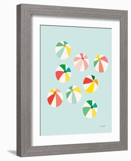 Beach Umbrellas-Ann Kelle-Framed Art Print