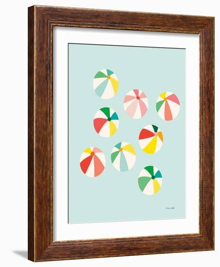 Beach Umbrellas-Ann Kelle-Framed Art Print
