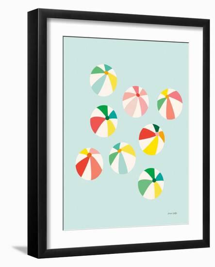 Beach Umbrellas-Ann Kelle-Framed Art Print