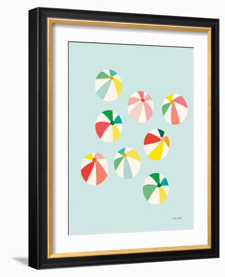Beach Umbrellas-Ann Kelle-Framed Art Print
