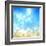 Beach under Sun Shot in Manual Mode Out of Focus-VibrantImage-Framed Art Print