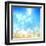 Beach under Sun Shot in Manual Mode Out of Focus-VibrantImage-Framed Art Print