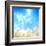 Beach under Sun Shot in Manual Mode Out of Focus-VibrantImage-Framed Art Print