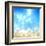 Beach under Sun Shot in Manual Mode Out of Focus-VibrantImage-Framed Art Print