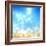 Beach under Sun Shot in Manual Mode Out of Focus-VibrantImage-Framed Art Print