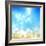 Beach under Sun Shot in Manual Mode Out of Focus-VibrantImage-Framed Art Print