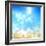 Beach under Sun Shot in Manual Mode Out of Focus-VibrantImage-Framed Art Print