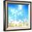 Beach under Sun Shot in Manual Mode Out of Focus-VibrantImage-Framed Art Print