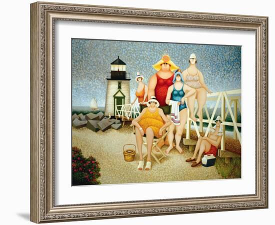 Beach Vacation-Lowell Herrero-Framed Art Print