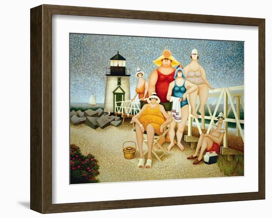 Beach Vacation-Lowell Herrero-Framed Art Print