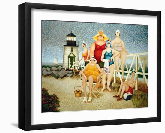 Beach Vacation-Lowell Herrero-Framed Art Print