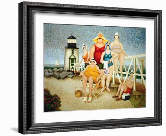 Beach Vacation-Lowell Herrero-Framed Art Print