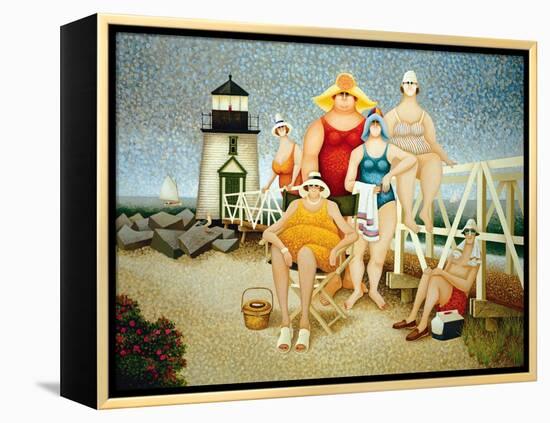 Beach Vacation-Lowell Herrero-Framed Stretched Canvas