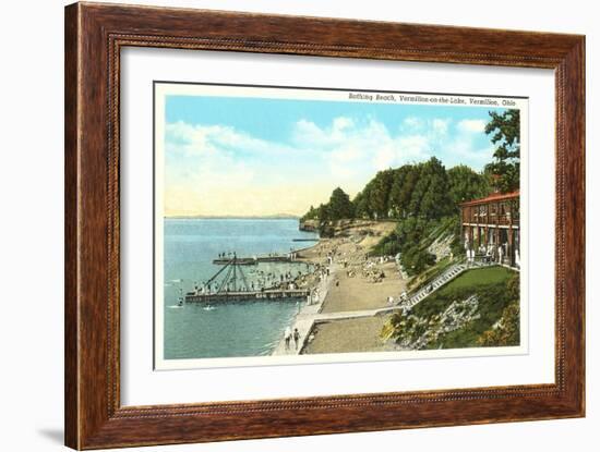 Beach, Vermilion-on-the-Lake, Ohio-null-Framed Art Print