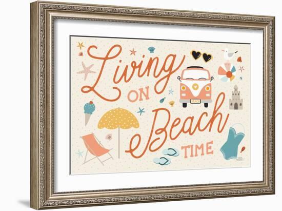 Beach Vibes I-Laura Marshall-Framed Art Print