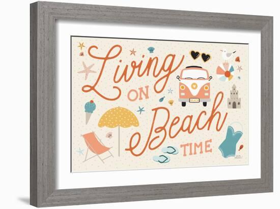 Beach Vibes I-Laura Marshall-Framed Art Print
