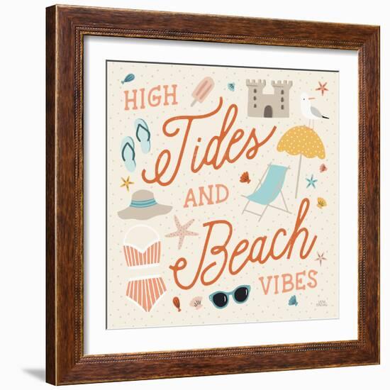 Beach Vibes III-Laura Marshall-Framed Art Print