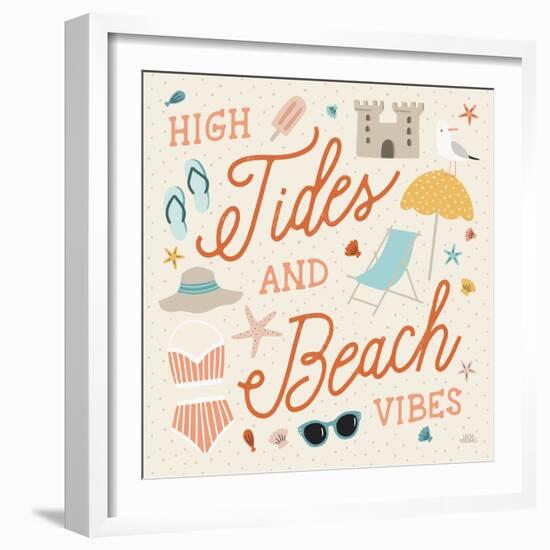 Beach Vibes III-Laura Marshall-Framed Art Print