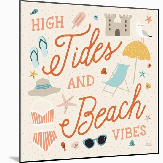 Beach Vibes III-Laura Marshall-Mounted Art Print