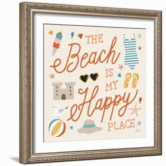 Beach Vibes IV-Laura Marshall-Framed Art Print