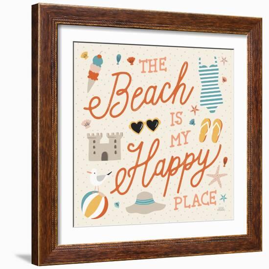 Beach Vibes IV-Laura Marshall-Framed Art Print