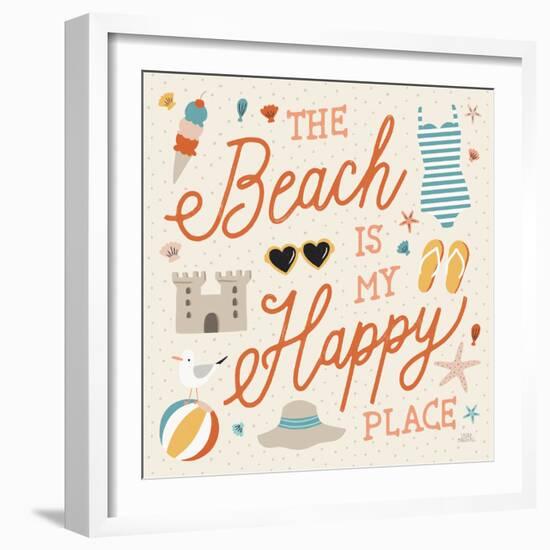Beach Vibes IV-Laura Marshall-Framed Art Print