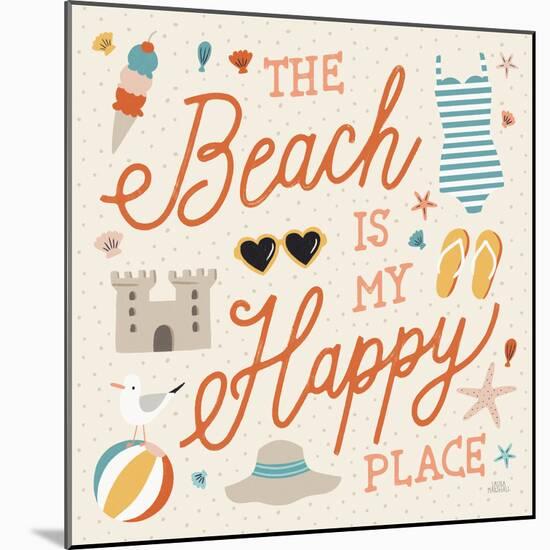 Beach Vibes IV-Laura Marshall-Mounted Art Print