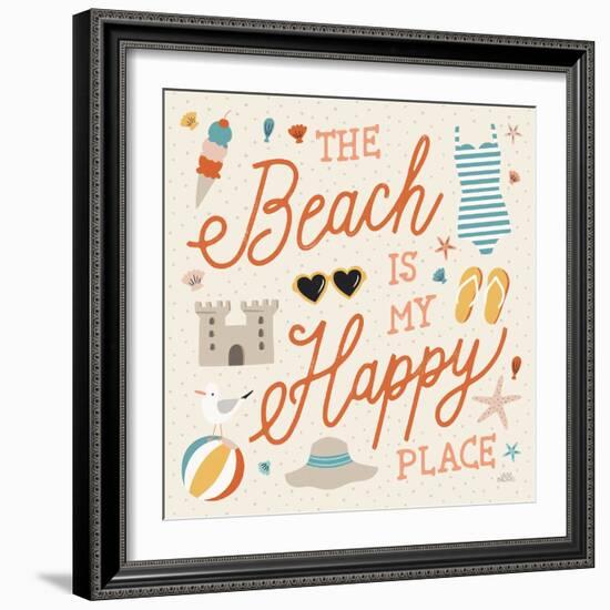 Beach Vibes IV-Laura Marshall-Framed Art Print