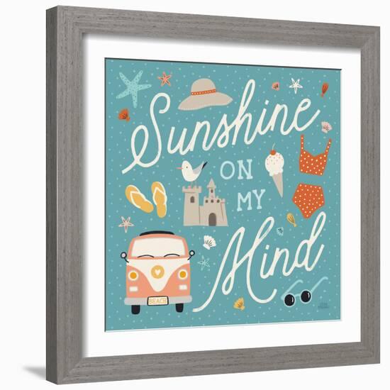 Beach Vibes V-Laura Marshall-Framed Art Print