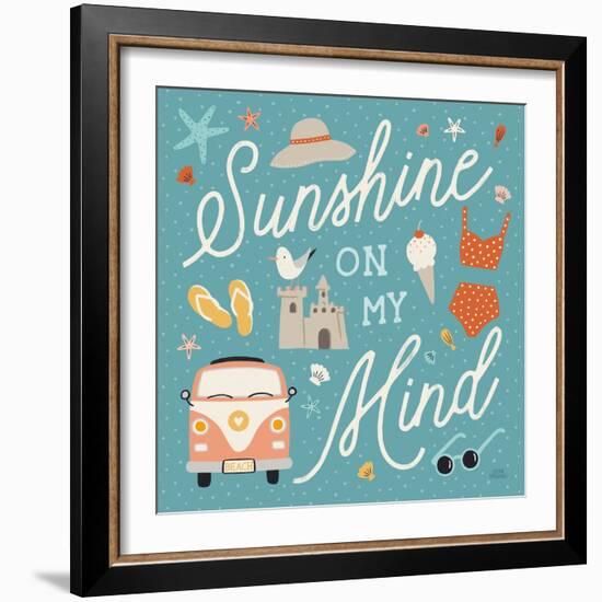 Beach Vibes V-Laura Marshall-Framed Art Print