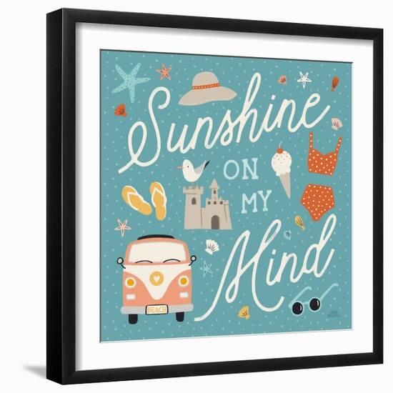 Beach Vibes V-Laura Marshall-Framed Art Print