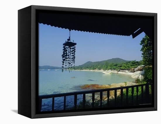Beach View from Bungalow, Laem Yai Hut Home, Hat Sai Kaew Beach, Ko Samet Island, Rayong, Thailand-Richard Nebesky-Framed Premier Image Canvas